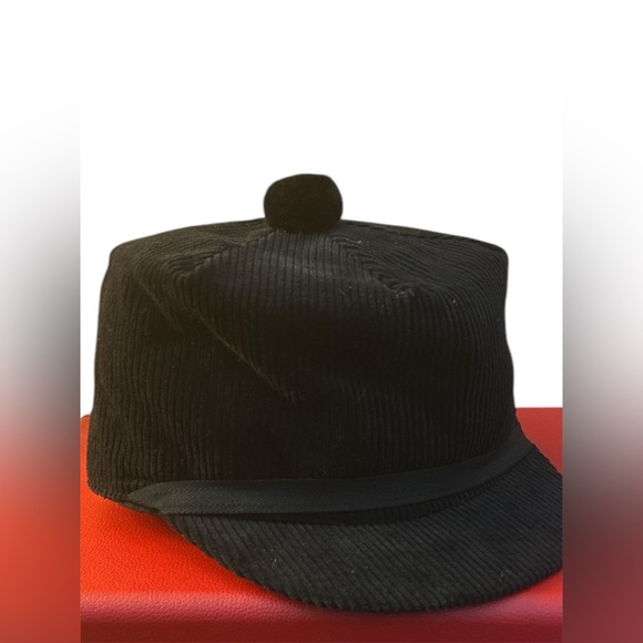 Crowncap Corduroy Stockman Cap NWT Black - Picture 6 of 7